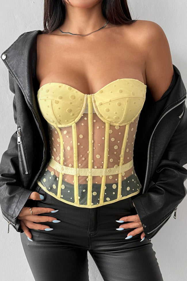 Polka Dot Strapless Bustier Corset Main image