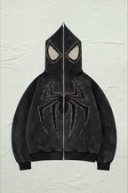 Spider Graphic Full Face Zip Hoodie