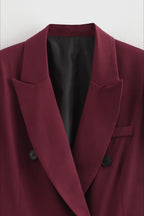 Oversized Wide Lapel Structured Blazer