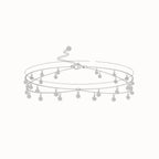Geometric Rhinestone Tassel Waist Chain