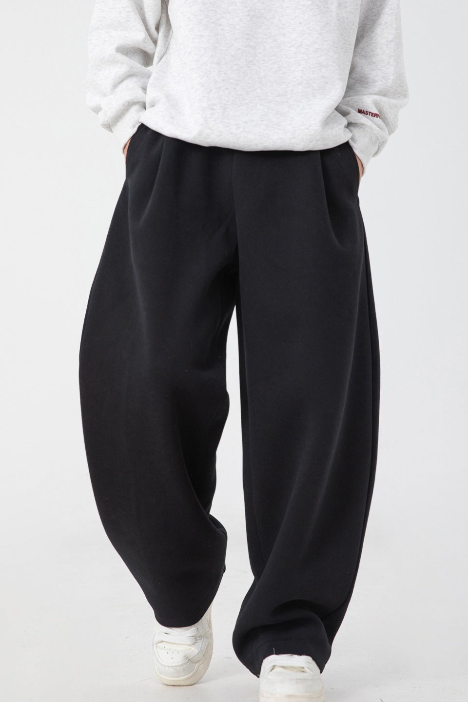 Heavyweight Pleated Baggy Straight Leg Sweatpants