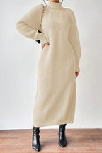 Turtleneck Pullover Sweater Dress