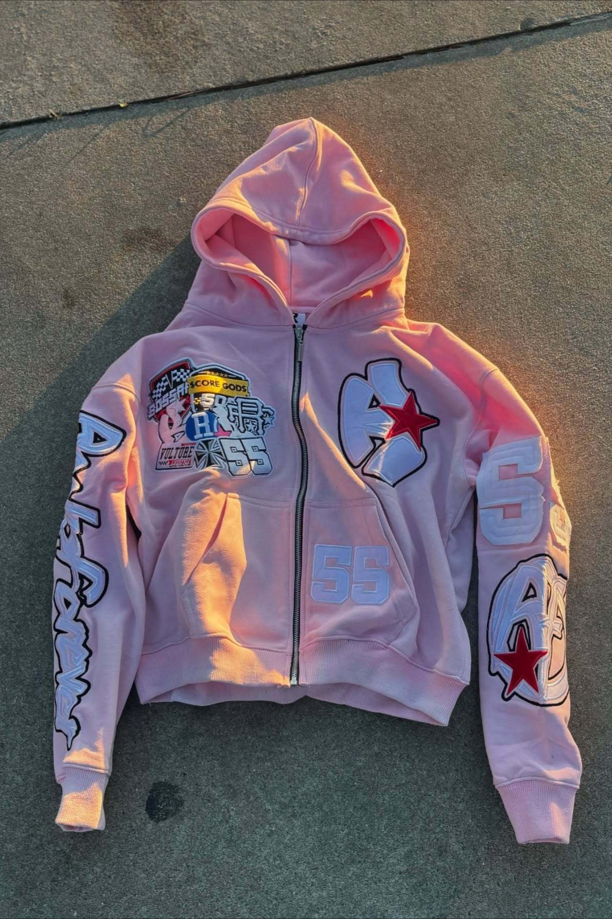 Racing Graphic Zip Up Hoodie