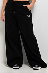 Rhinestone Print High Waist Wide Leg Pants