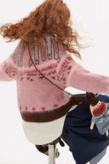 Vintage Pink Cozy Knit Sweater