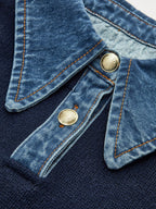 2 in 1 Panel Lapel Sweater Sweaters