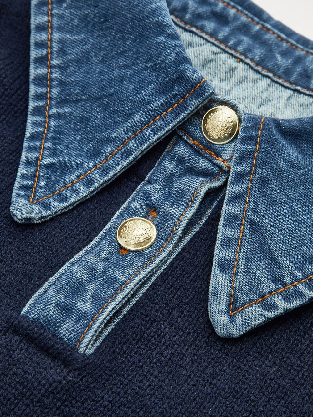 2 in 1 Panel Lapel Sweater Sweaters