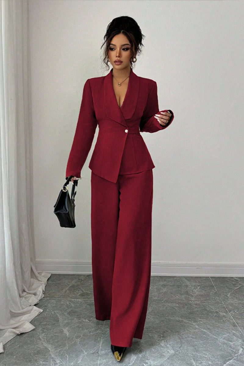Long Sleeve Two Piece Blazer Pants Set Secondary image