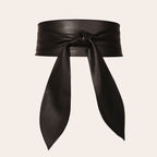 Wide Bow Tie Ribbon Waist Belt