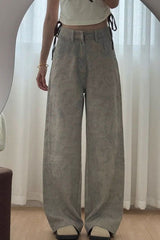 Tie Dye High Waist Relaxed Slim Straight Pants