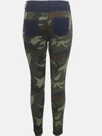 Ripped Camouflage Printed Jeans Jeans