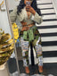 Ripped Camouflage Printed Jeans Camouflage / S Jeans