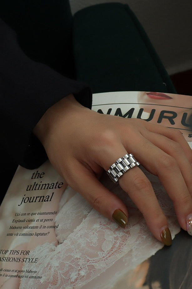 Manual Craft Exaggerated Titanium Steel Ring Main image