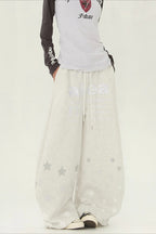 Star Typography Balloon Leg Sweatpants