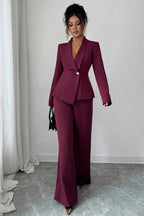 Long Sleeve Two Piece Blazer Pants Set
