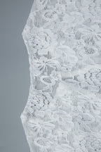 White Floral Lace Hollow Out Sheer Tee