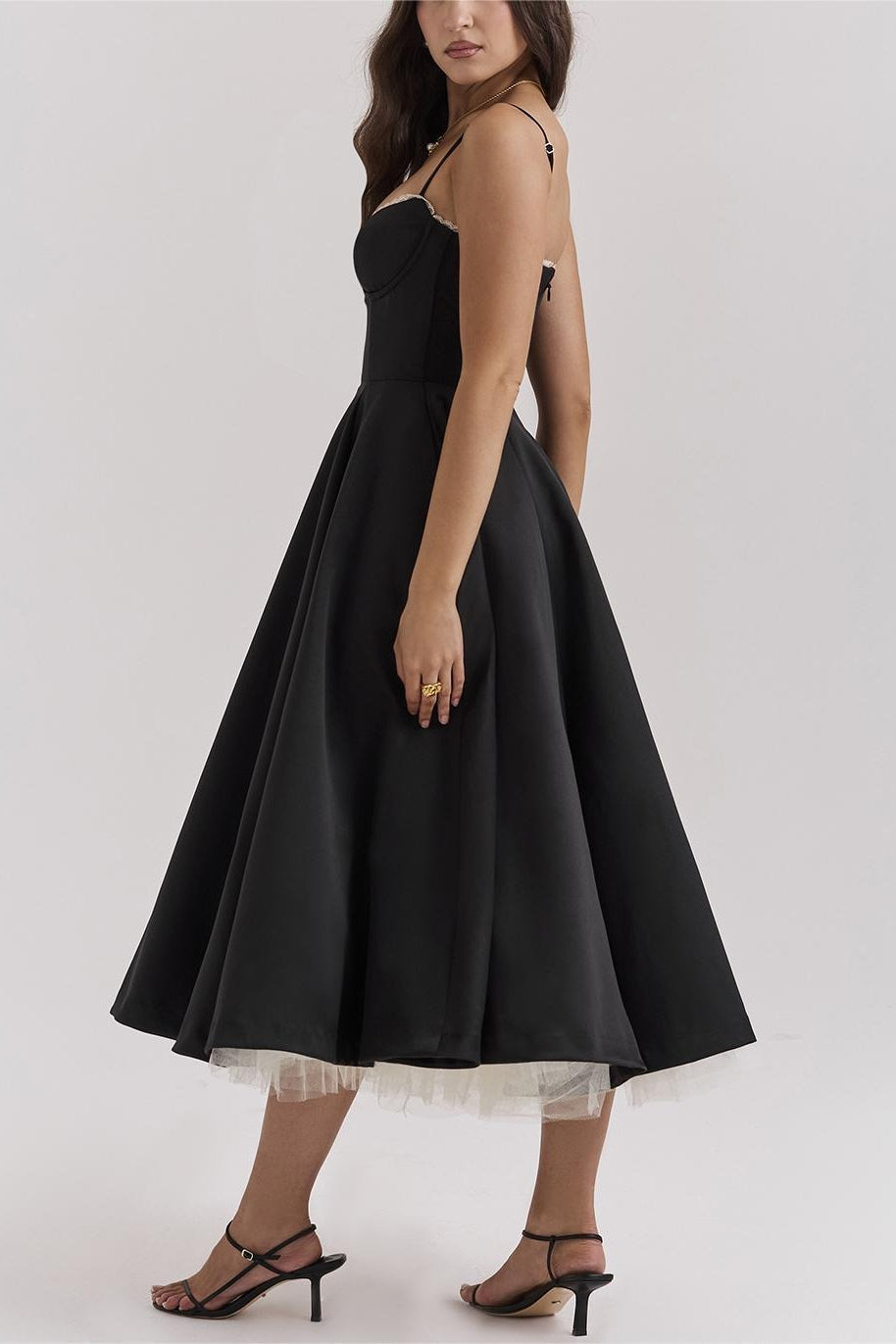 Maxi V-Neck Puff Party Dress Secondary image