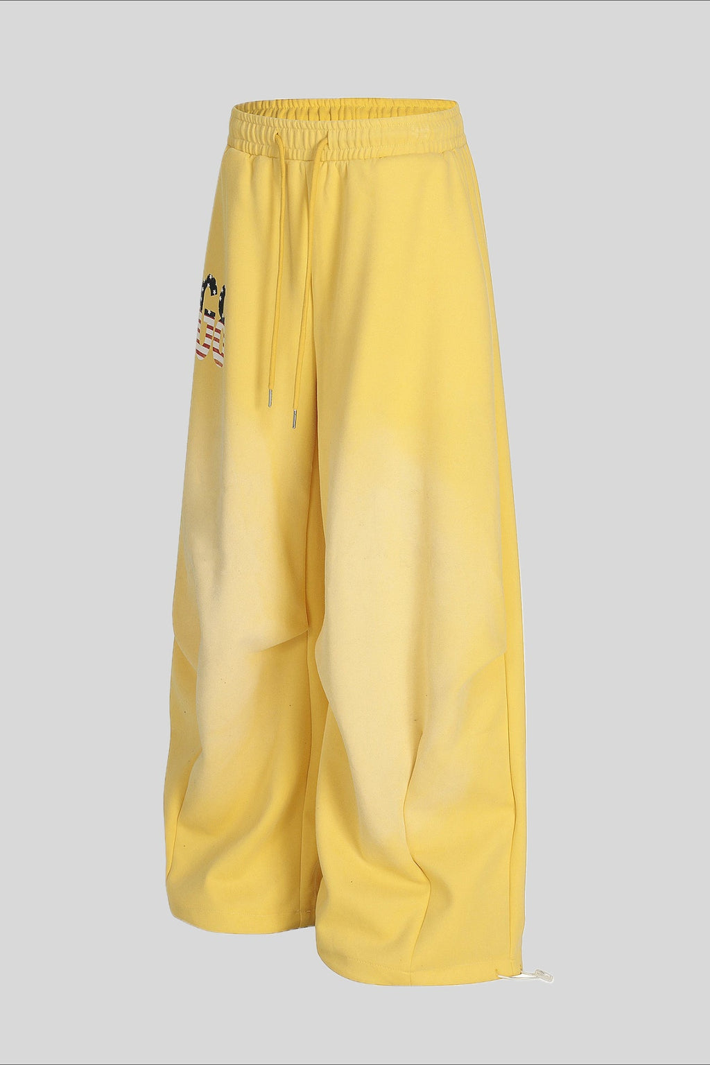 Contrast Waist Wide Leg Sweatpants