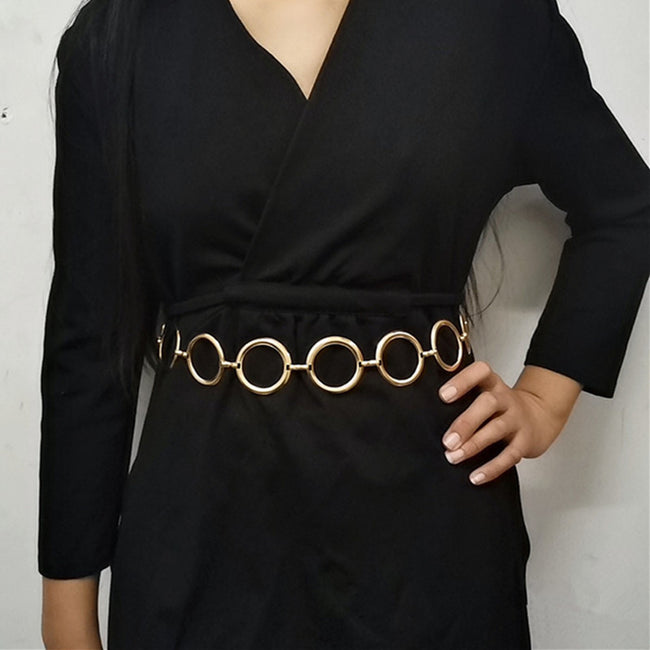 Geometric Large Ring Metal Waist Chain Main image