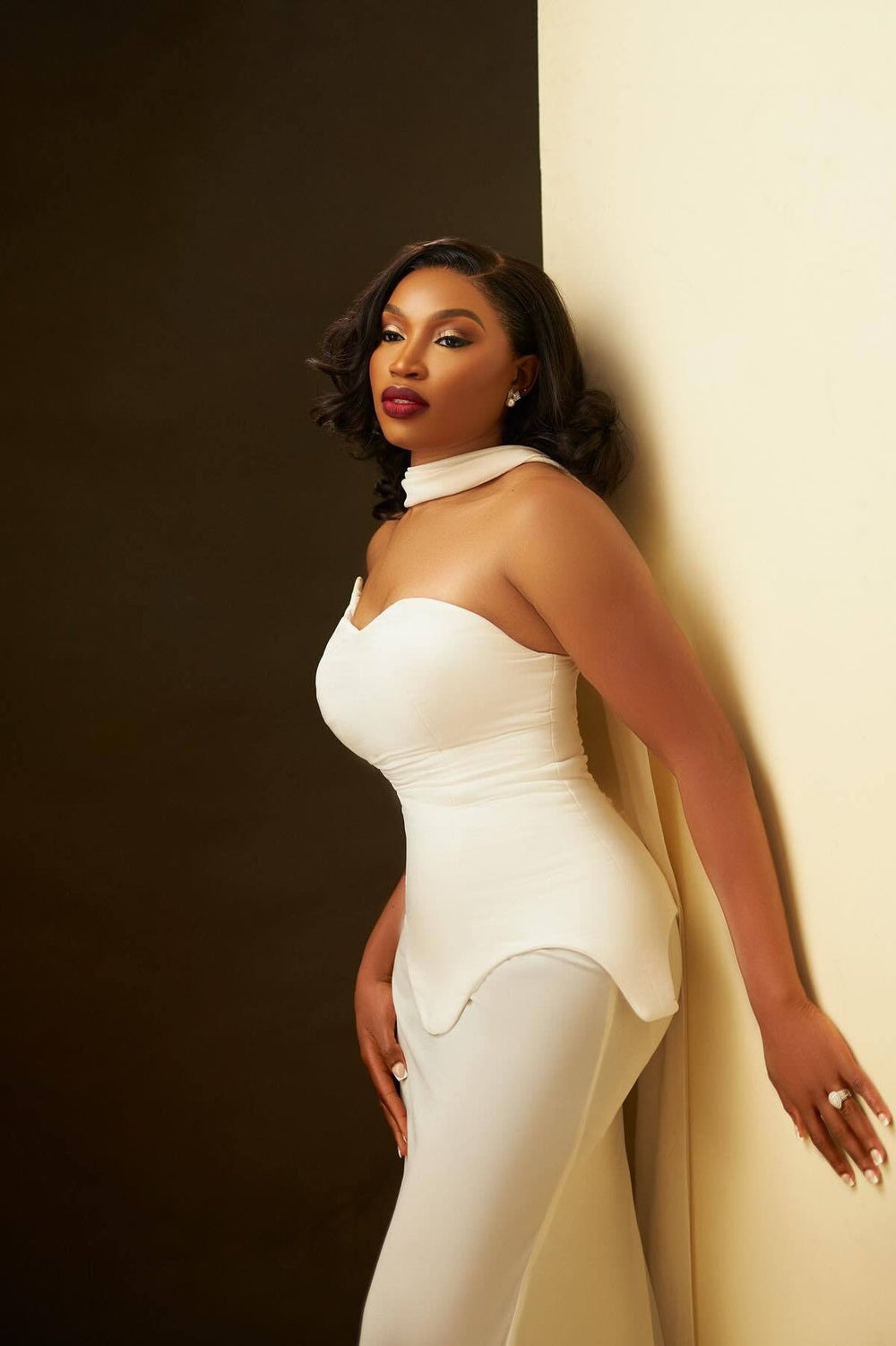 Stretch Tulle Bandage Mesh Formal Dress