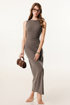 Slim Fitted Knit Tank Sweater Dress