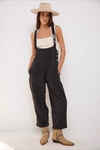 Casual Side Pocket Denim Overall Jeans