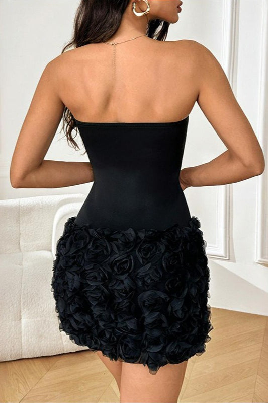 Bustier 3D Floral Bodycon Cocktail Dress