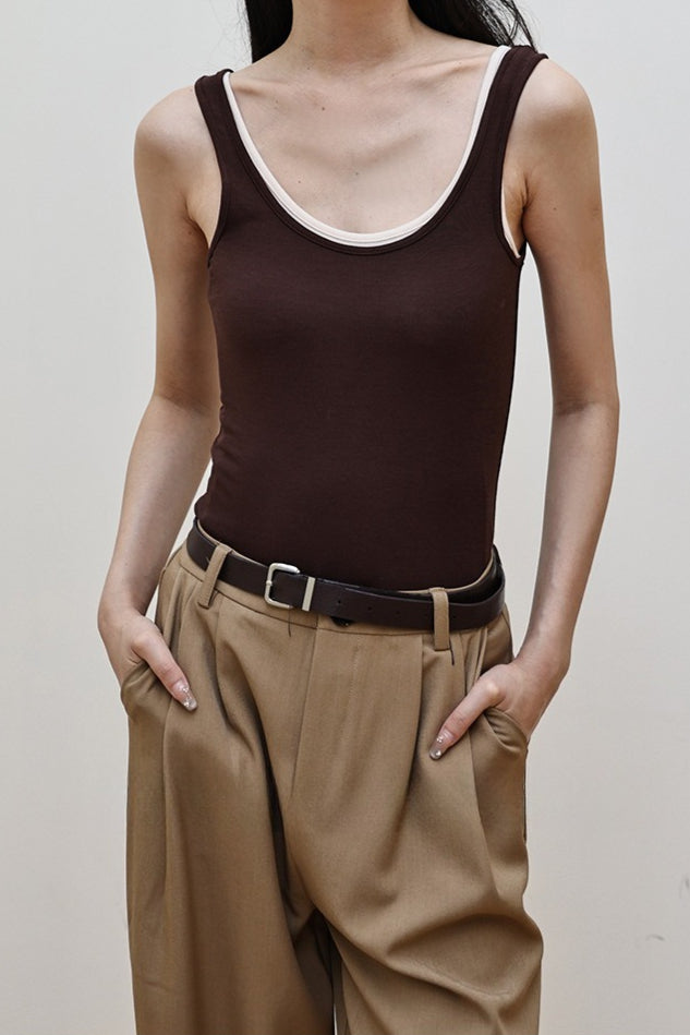Sleeveless Wool Blend Knit Top Main image