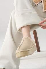 Fleece Lined Thermal Draping Lounge Straight Leg Knit Pants