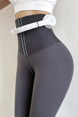 Double Button High-Rise Tummy Control Leggings