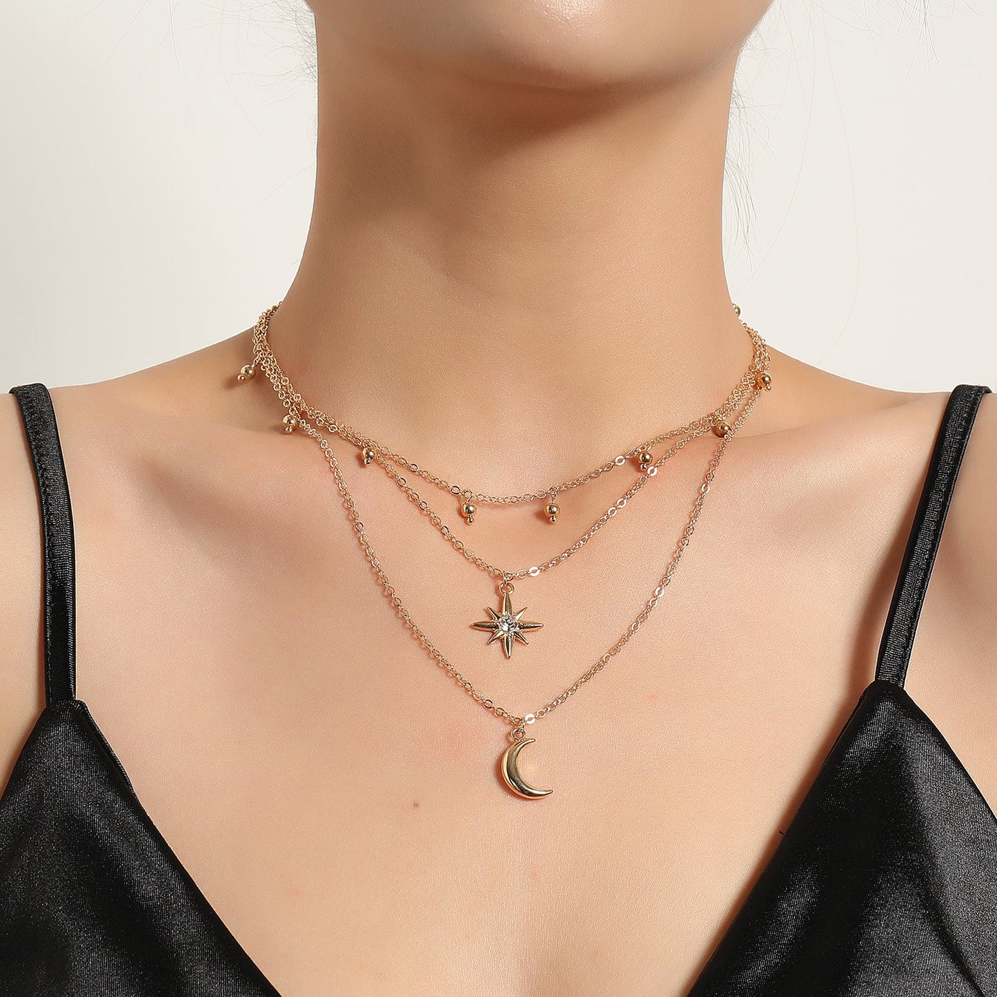 Hot Metal Star Selling Crescent Necklace