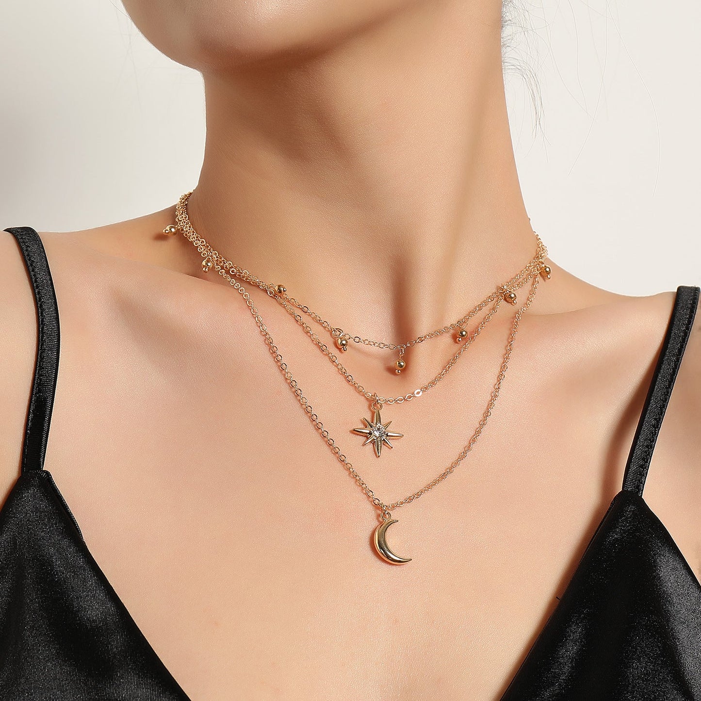 Hot Metal Star Selling Crescent Necklace