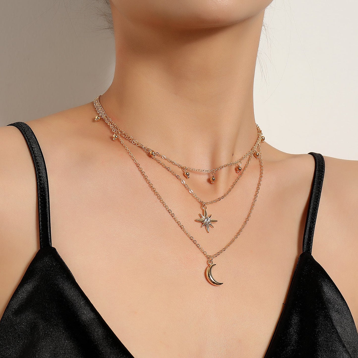 Hot Metal Star Selling Crescent Necklace