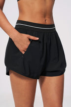 Brushed Double Layer Sports Shorts