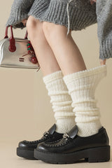 Foot Stirrup Cozy Ribbed Leg Warmers