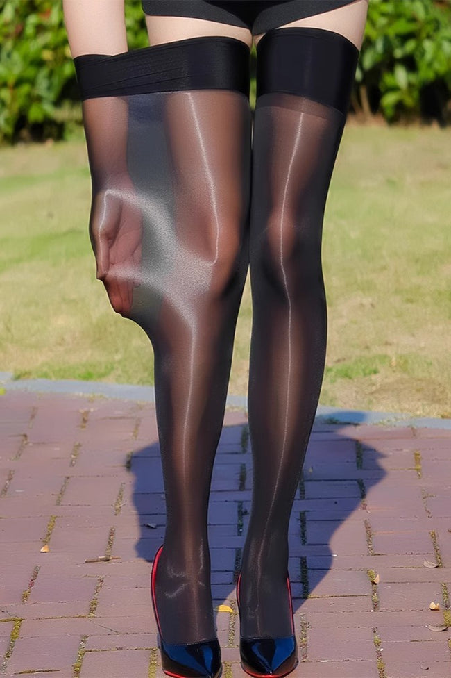 Shiny Compression Thigh-High Stockings Main image
