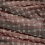 Brown Vintage Plaid Long Lightweight Neck Scarf