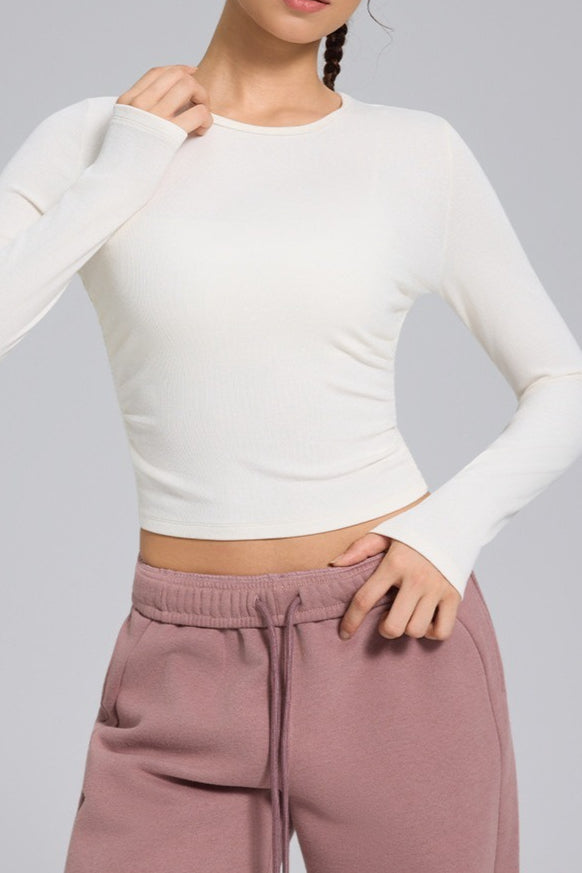 Stretch Round Neck Knit Top Main image