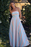Elegant Striped A Line Vacation Dress