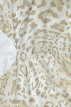 Leopard Ruffled Halter Deep V Mini Dress