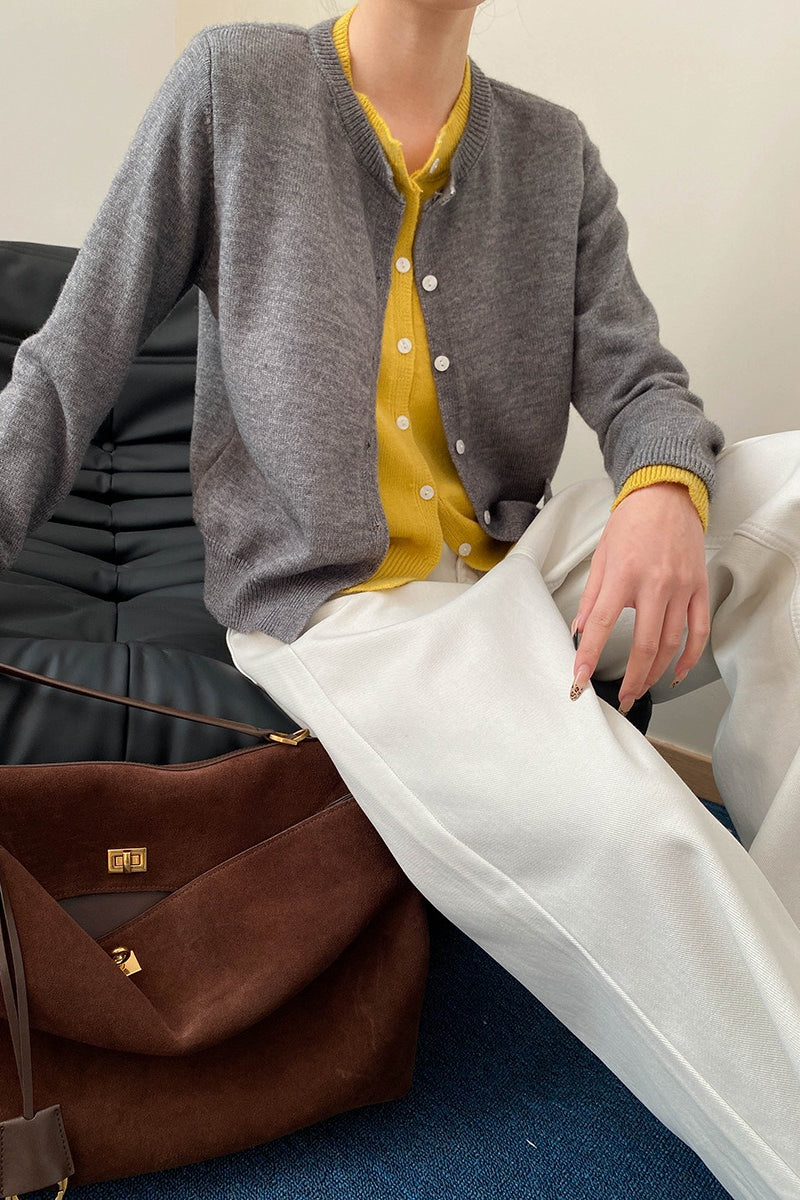 Contrast Panel Layering Cardigan Secondary image