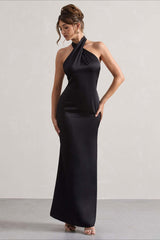 Slim Fit Halter Evening Party Dress