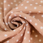 Polka Dot Faux Linen Square Hair Neck Sun Scarf