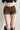 Leopard Faux Fur Patchwork Low Rise Corduroy Shorts Secondary image