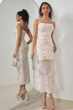 Strap Vacation Stretch Mermaid Maxi Floral Dress
