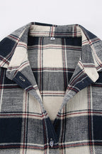 Relaxed Fit Plaid Long Sleeve Blouse
