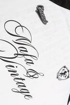 Rhinestone Typography Raglan V Neck Sweatshirt