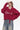 Red Embroidered Raw Edge Wool Blend Sweater Secondary image