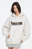 Letter Graphic Oversized Fleece Hoodie