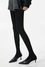 High Waist Knit Moisture Wicking Compression Tights
